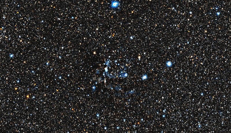 Foto simulata di un'ora di NGC 7380 Wizard Nebula con il Origin Mark II