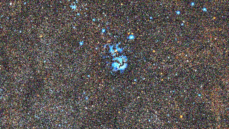 Photo simulée d'une heure de Trifid Nebula avec le DWARF mini