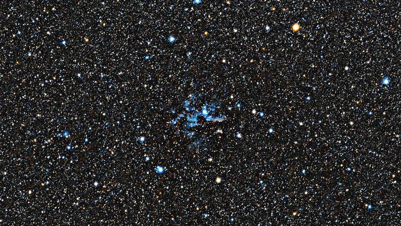 Foto simulata di un'ora di NGC 281 Pacman Nebula con il DWARF mini