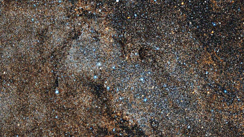 Foto simulata di un'ora di M24 Sagittarius Star Cloud con il Seestar S30 Pro