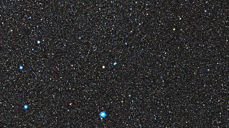 Foto simulata di un'ora di M76 Little Dumbbell Nebula con il Seestar S30 Pro