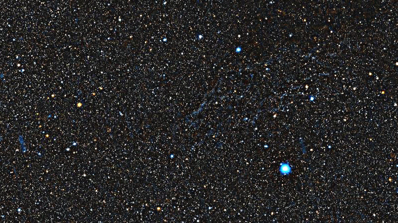 Foto simulata di un'ora di NGC 1499 California Nebula con il Seestar S30 Pro