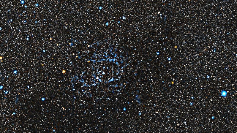 Foto simulata di un'ora di NGC 2237 Rosette Nebula con il Seestar S30 Pro