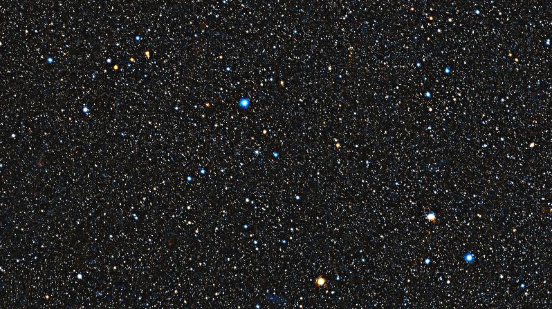 Foto simulata di un'ora di NGC 7662 Blue Snowball Nebula con il Seestar S30 Pro