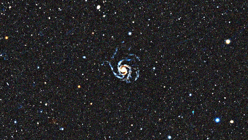 Photo simulée d'une heure de Pinwheel Galaxy avec le Seestar S30