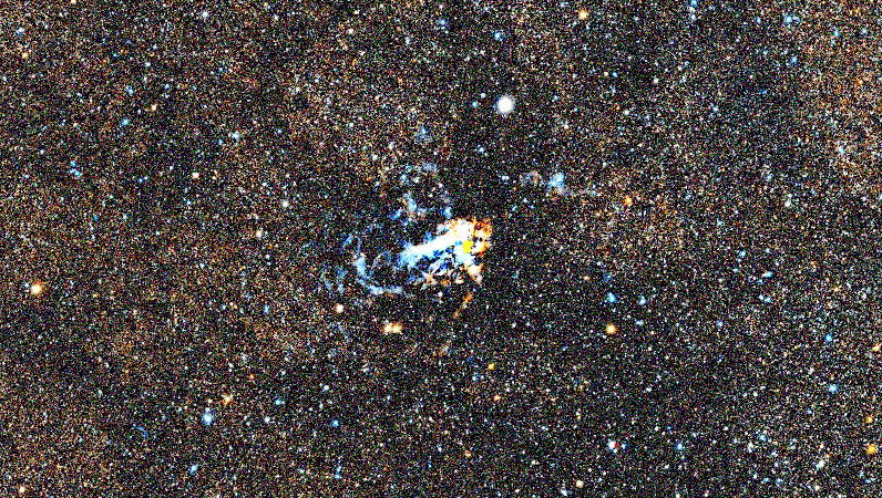 Photo simulée d'une heure de Omega Nebula avec le Seestar S30