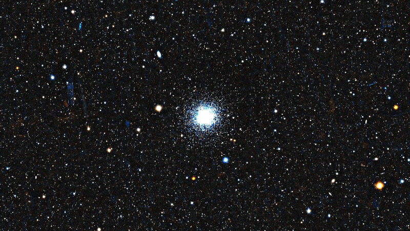 Foto simulada de una hora de Hercules Cluster con el Seestar S50 Pro