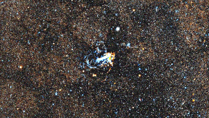 Foto simulada de una hora de Omega Nebula con el Seestar S50 Pro