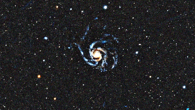 Photo simulée d'une heure de Pinwheel Galaxy avec le Seestar S50