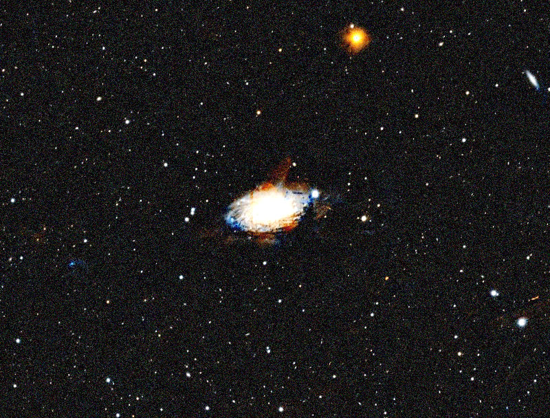Photo simulée d'une heure de Sunflower Galaxy avec le eQuinox 2