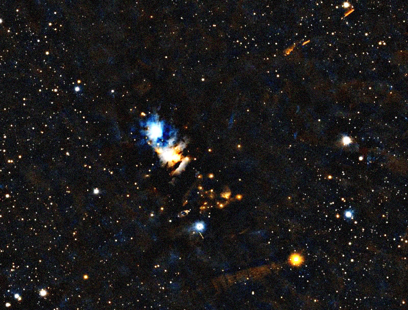 Foto simulata di un'ora di NGC 1333 Embryo Nebula con il eQuinox 2