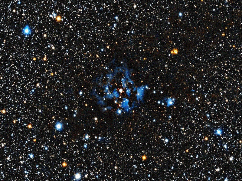 Foto simulata di un'ora di IC 5146 Cocoon Nebula con il Odyssey