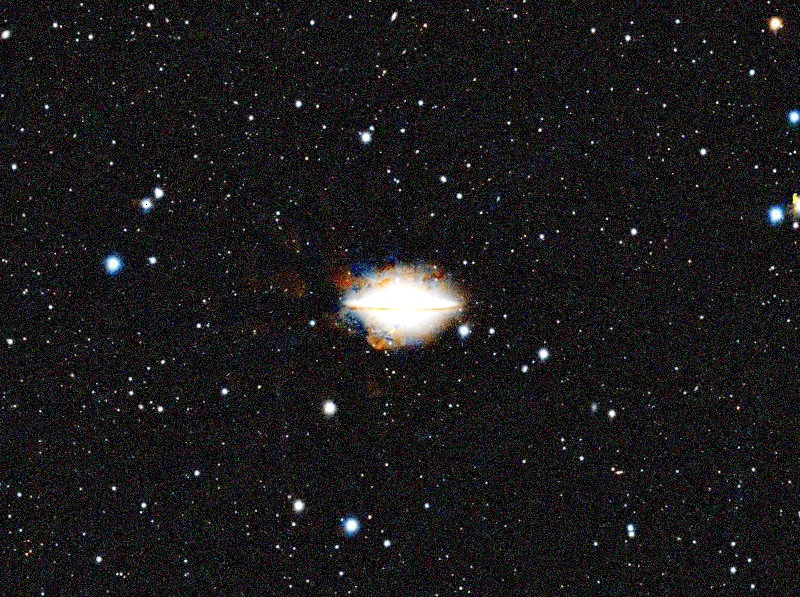 Foto simulata di un'ora di M104 Sombrero Galaxy con il Odyssey
