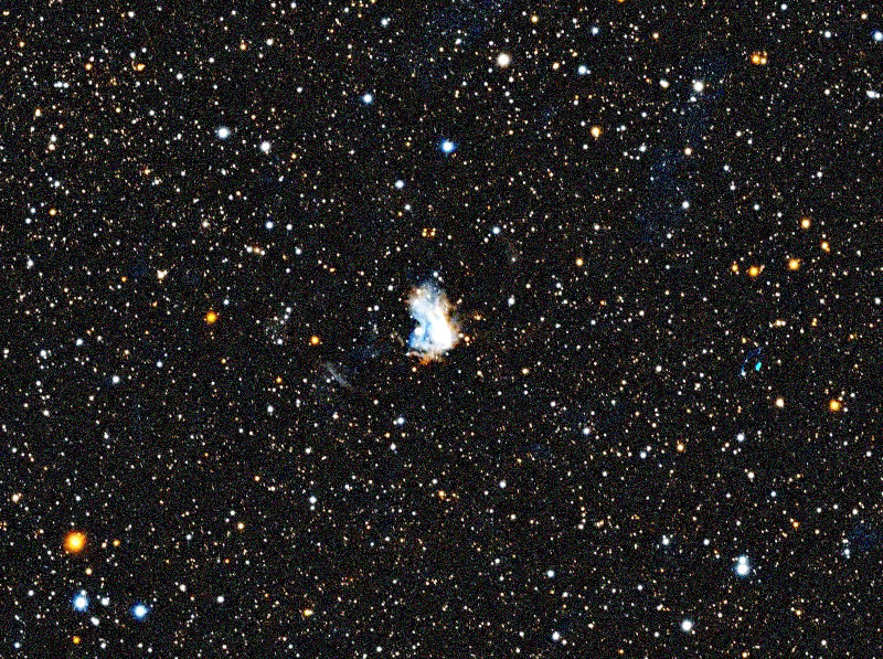 Foto simulata di un'ora di NGC 1491 Fossil Footprint Nebula con il Odyssey