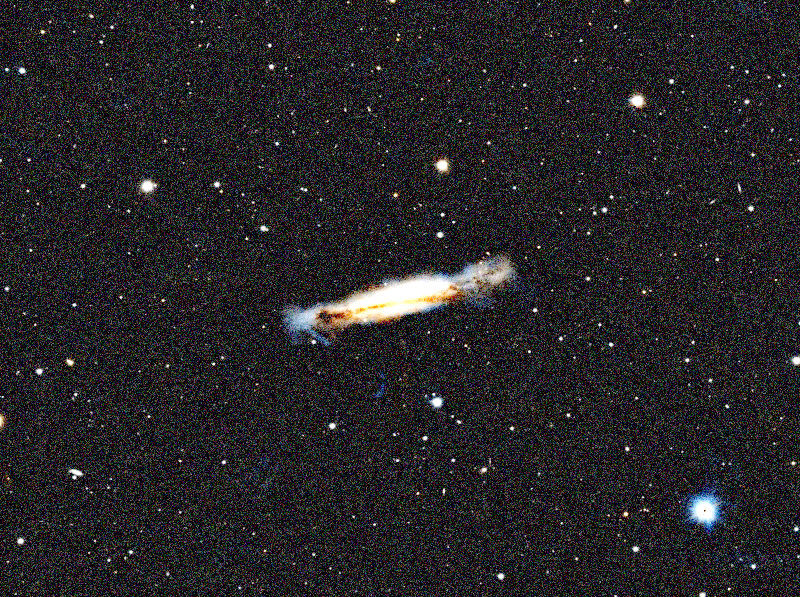 Foto simulata di un'ora di NGC 3628 Hamburger Galaxy con il Odyssey