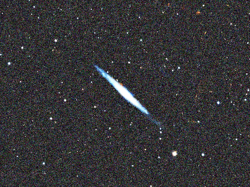 Foto simulata di un'ora di NGC 4244 Silver Needle Galaxy con il Odyssey
