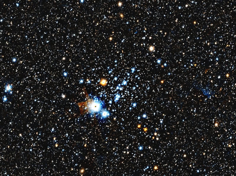 Foto simulata di un'ora di NGC 457 Owl Cluster con il Odyssey