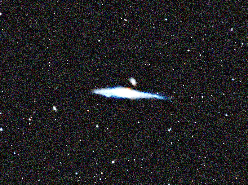 Foto simulata di un'ora di NGC 4631 Whale Galaxy con il Odyssey