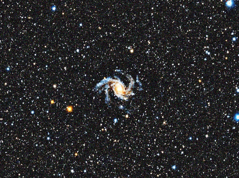 Foto simulata di un'ora di NGC 6946 Fireworks Galaxy con il Odyssey