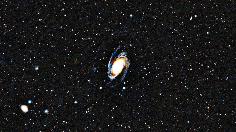 Simuliertes einstündiges Foto von Bode's Galaxy mit dem Atlas Single